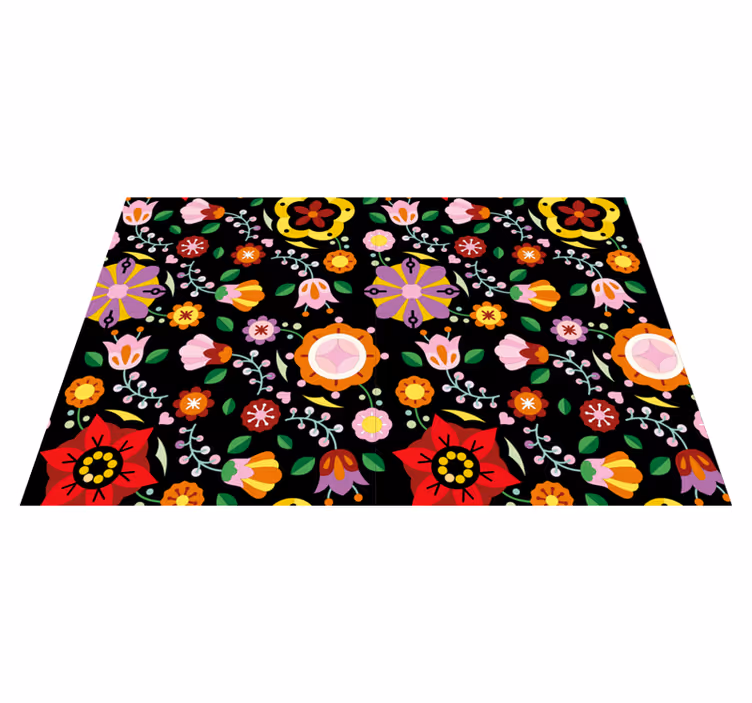 Original placemats lively floral design - TenStickers