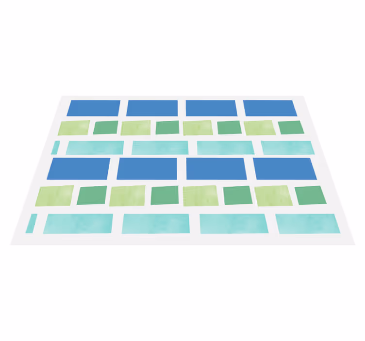 Modern placemats colorful rectangles design - TenStickers
