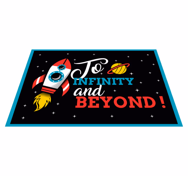 Placemats with quote rocket to infinity - TenStickers
