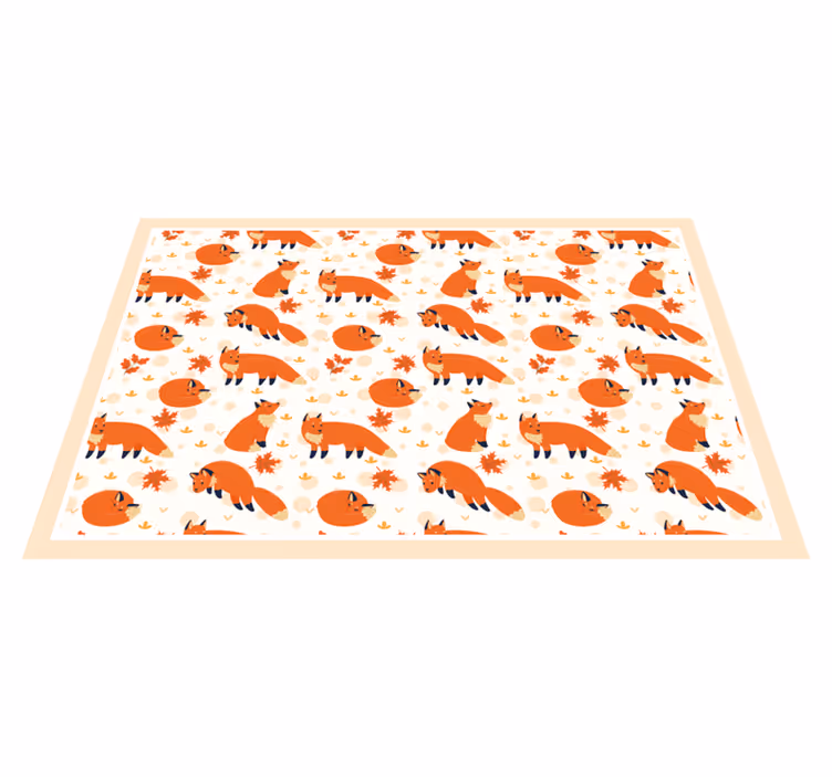 Children placemats cheerful fox designs - TenStickers