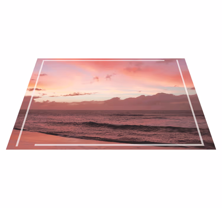 Modern placemats serene coastal sunset design - TenStickers