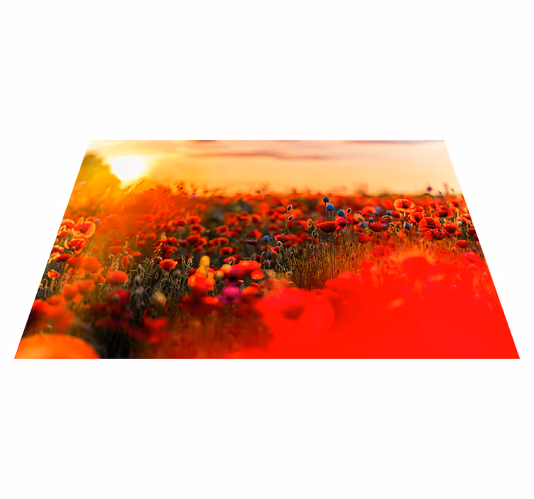 Textured placemats poppy field calm - TenStickers