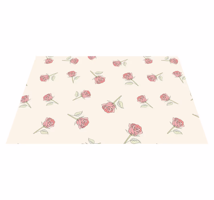 Original placemats roses floral design - TenStickers