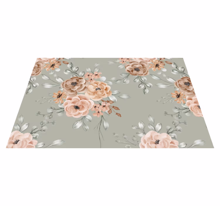 Original placemats floral background bowl - TenStickers