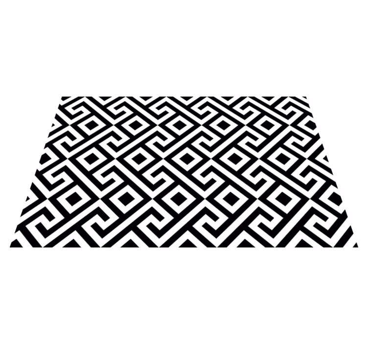 Black and white intricate geometric placemats - TenStickers