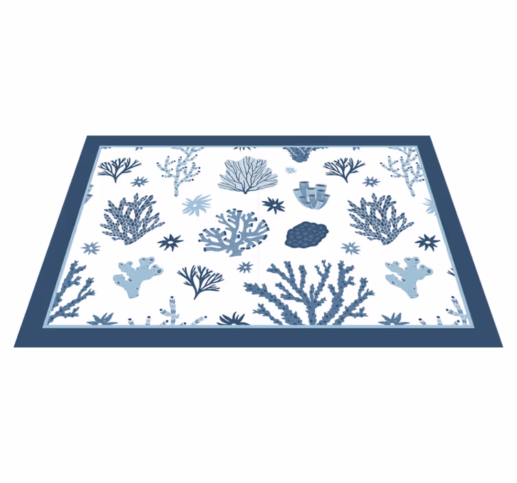 Textured placemats coral and sea plants - TenStickers