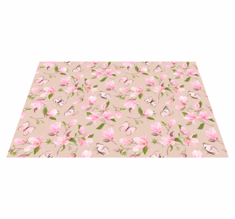 Original placemats butterfly floral design - TenStickers