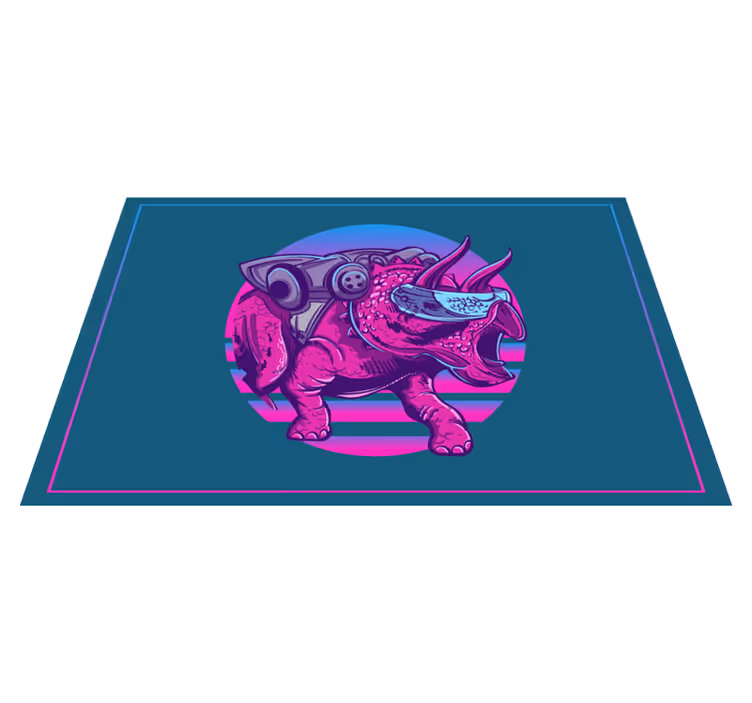 Original placemats stylized rhinosaur character - TenStickers