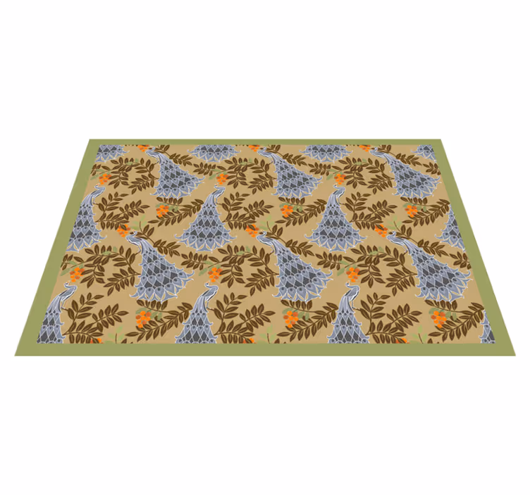 Personalisable placemats floral motif table setting - TenStickers