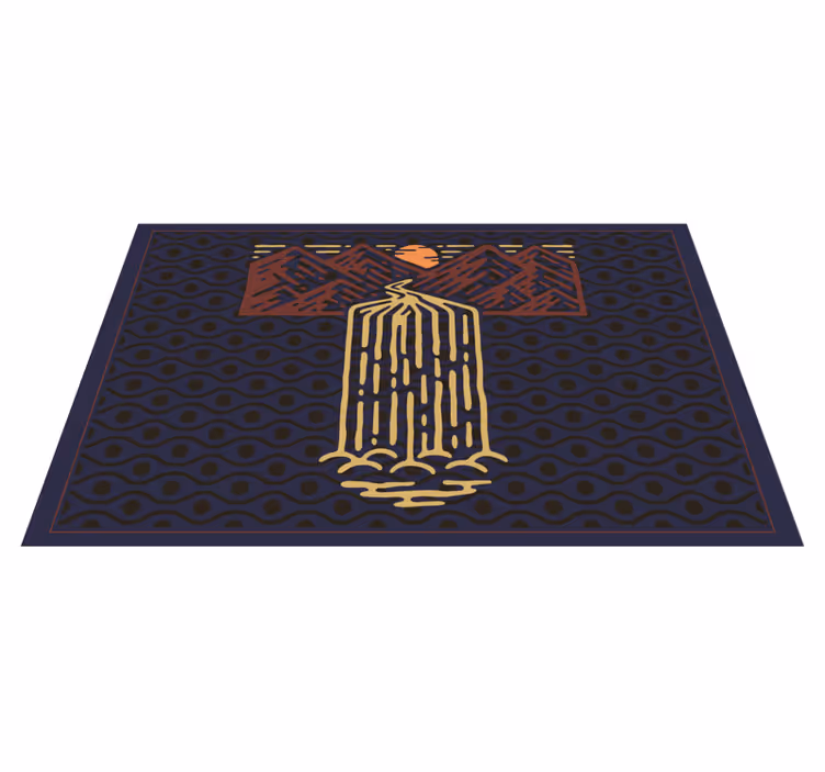 Original placemats mountain waterfall scene - TenStickers