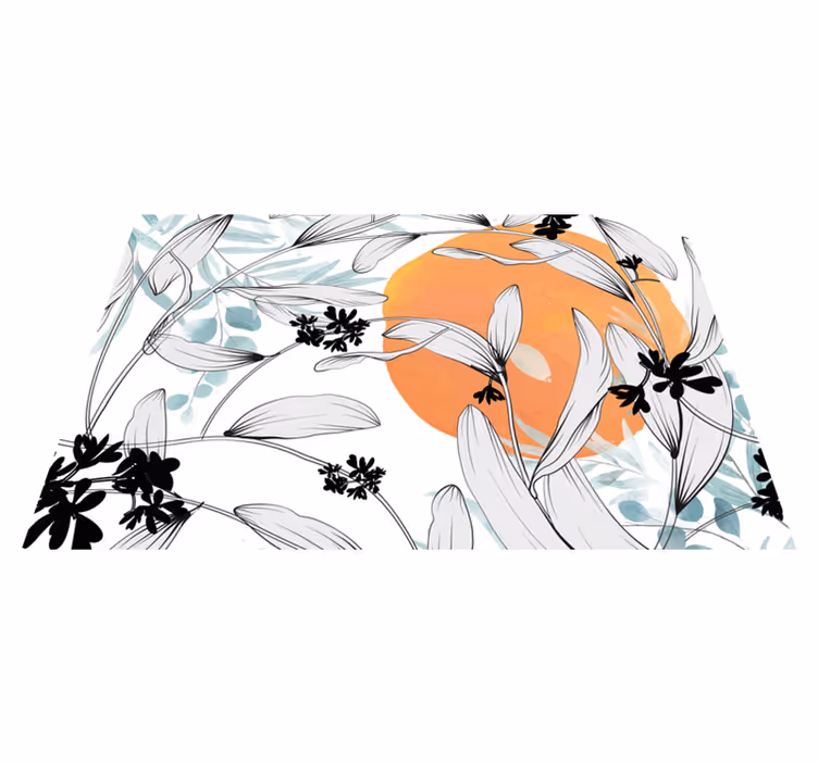 Modern placemats with floral inspired design - TenStickers