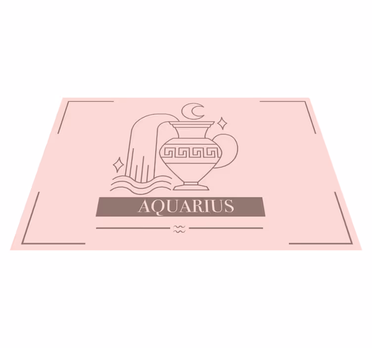 Aquarius Zodiac Symbol placemats with quote - TenStickers