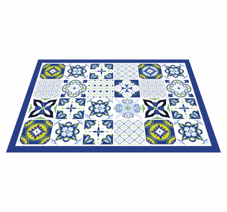 Textured placemats with vibrant geometric designs - TenStickers