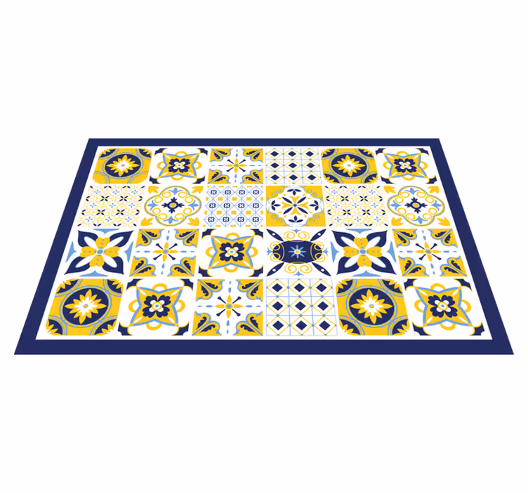 Textured placemats in colorful tile patterns - TenStickers