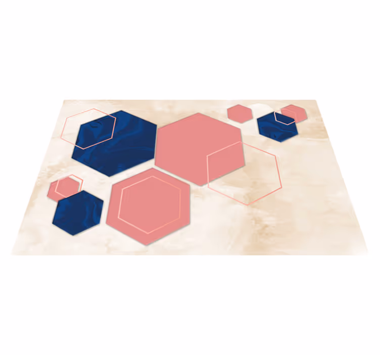Modern placemats with hexagonal shape patterns - TenStickers