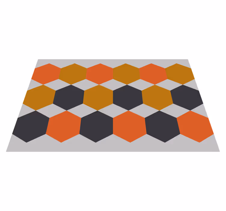 Modern placemats hexagon pattern design - TenStickers