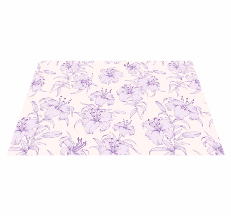Textured placemats lilies floral design - TenStickers