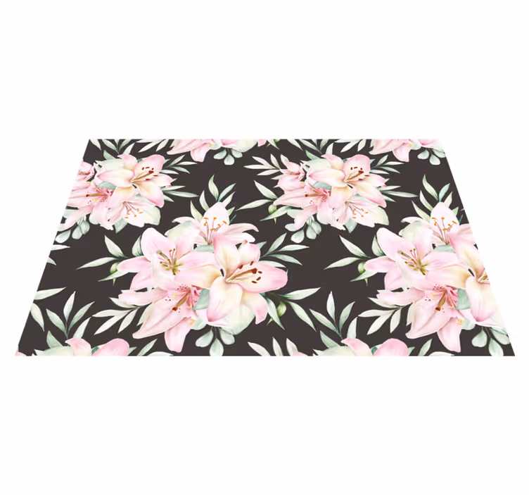 Original placemats floral pink lilies - TenStickers