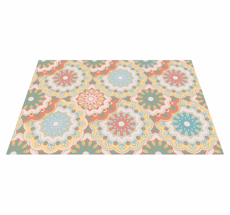 Textured placemats with vibrant floral designs - TenStickers