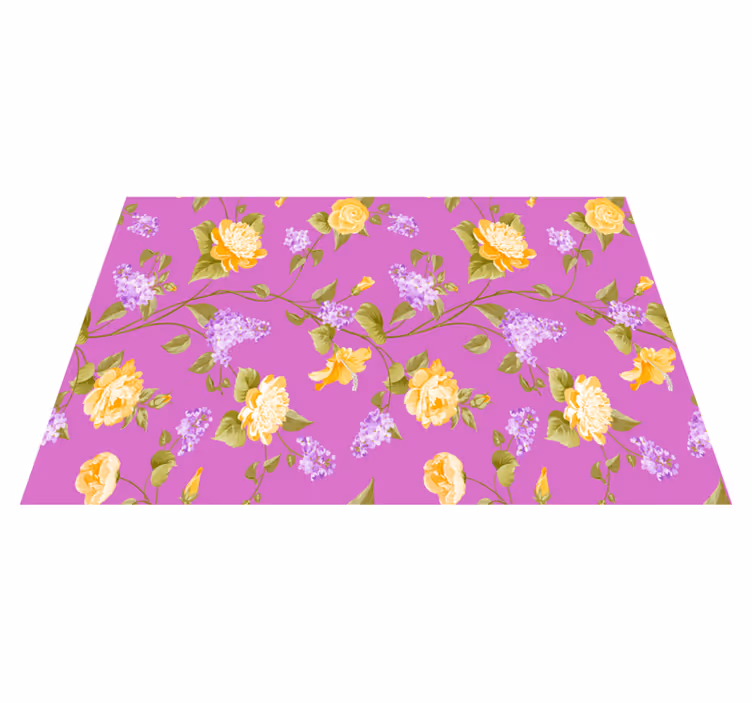 Original placemats floral design in bright colors - TenStickers