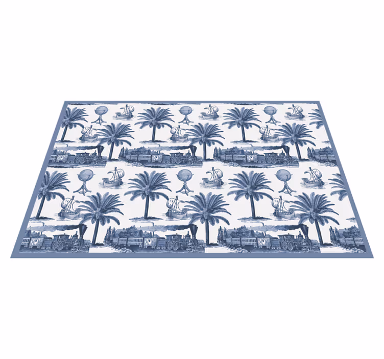 Modern placemats inspired by nostalgic travel scenes - TenStickers