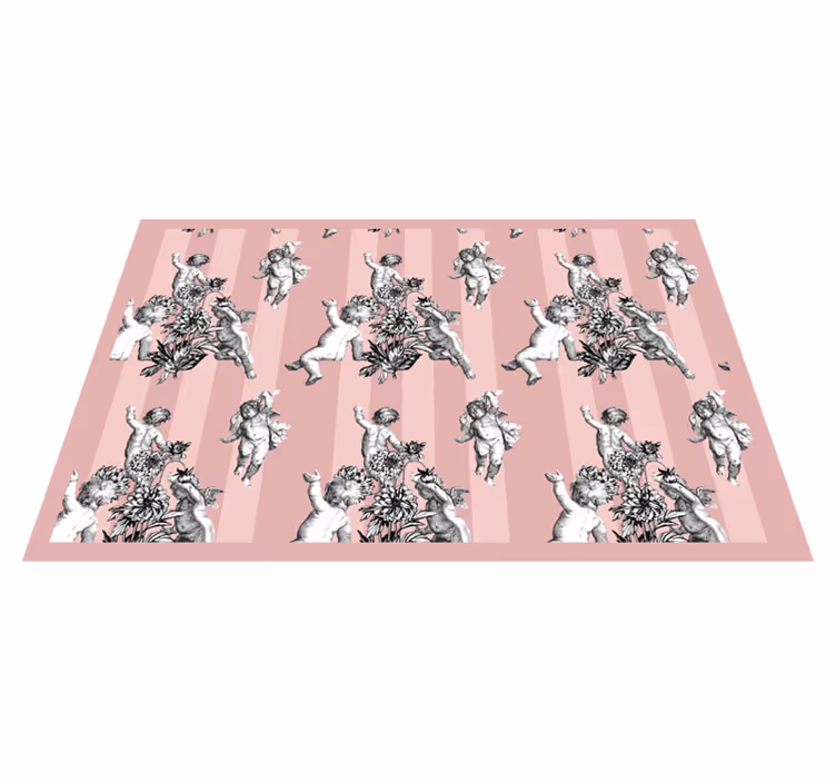 Original placemats angelic cherubs floral - TenStickers