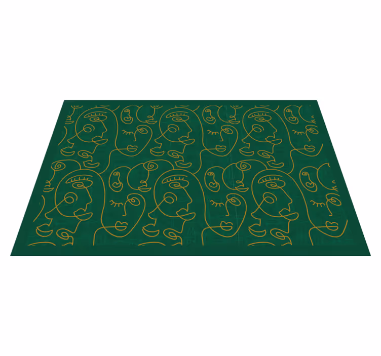 Original placemats abstract face design - TenStickers