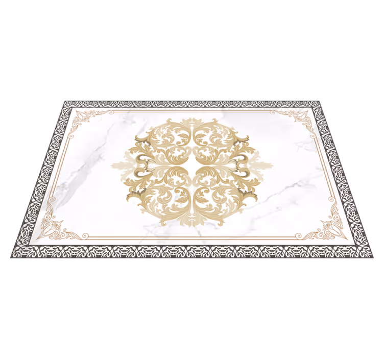 Baroque white marble elegant placemats - TenStickers