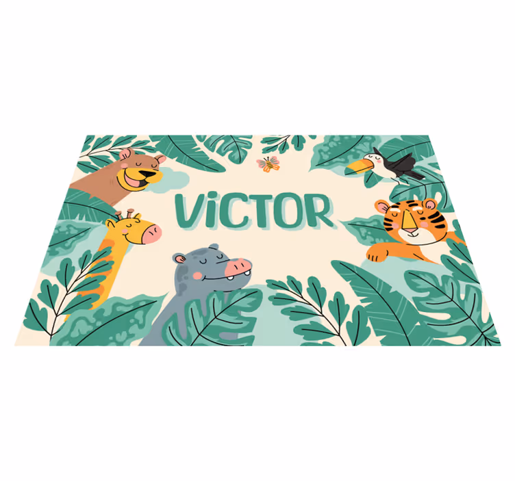 Jungle animals Personalised placemat - TenStickers