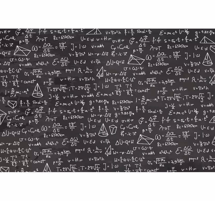 maths chalkboard pattern murals for teenage bedrooms - TenStickers