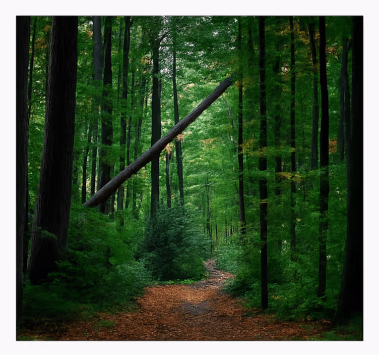 Green forest design wall mural jungle - TenStickers