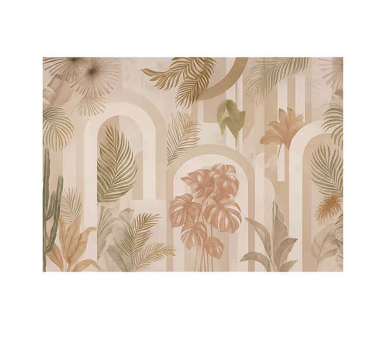 Jungle arches design living room wall mural - TenStickers
