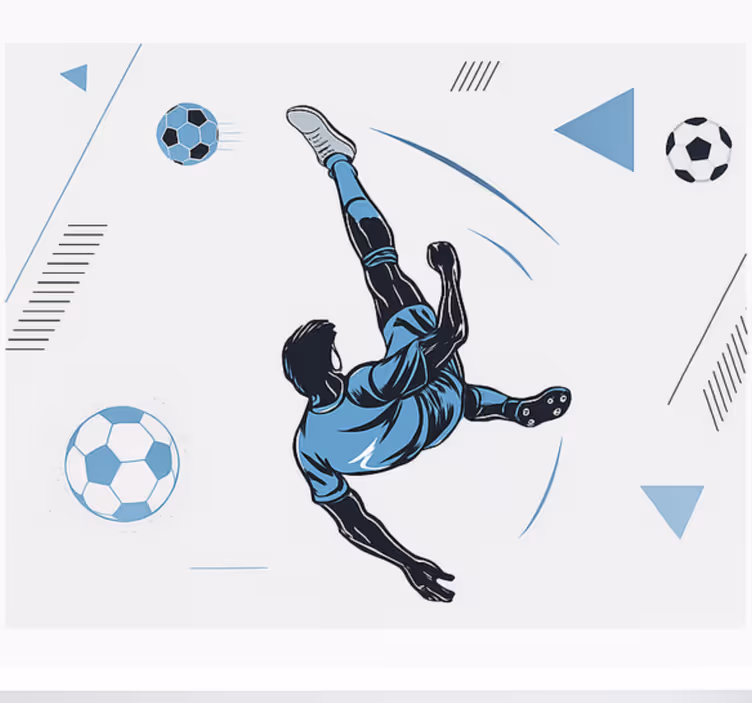 Blue player shooting murals for teenage bedrooms - TenStickers