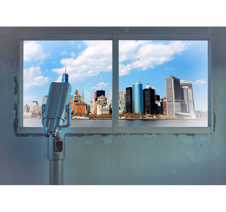 Urban Skyline View wall mural city - TenStickers