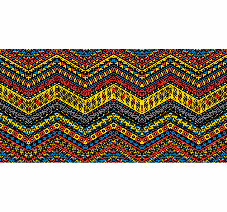 Africa wall mural colourful tribal design - TenStickers