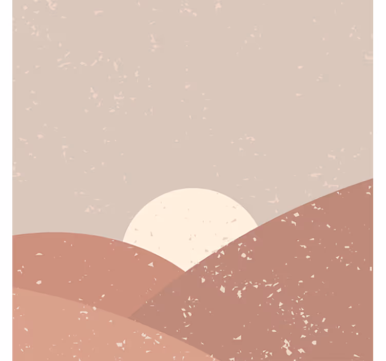 Desert wall mural sunrise wall art - TenStickers