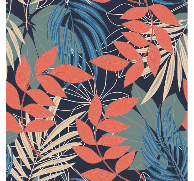 Wall mural jungle modern elegant fauna and flora pattern - TenStickers