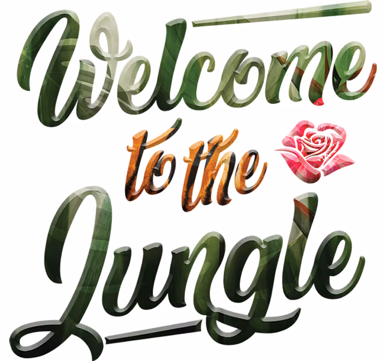 Wall mural jungle welcome to the jungle - TenStickers