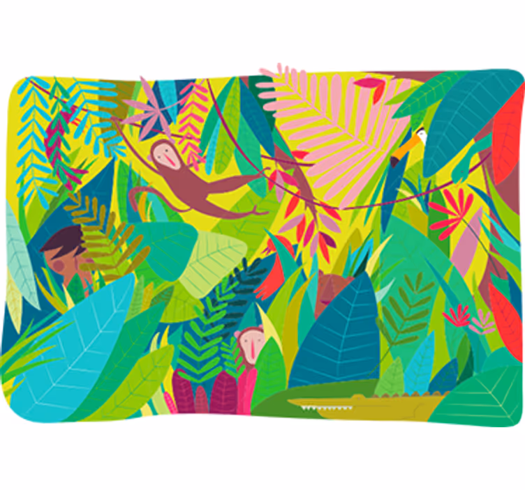 Wall mural jungle children's jungle book - TenStickers