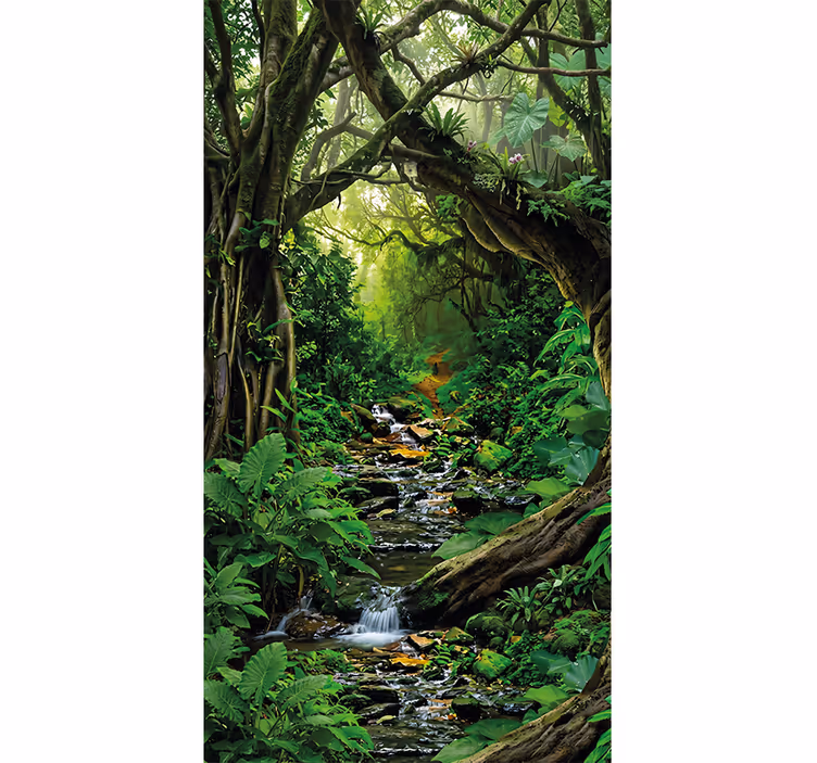 Wall mural jungle tropical forest retreat - TenStickers