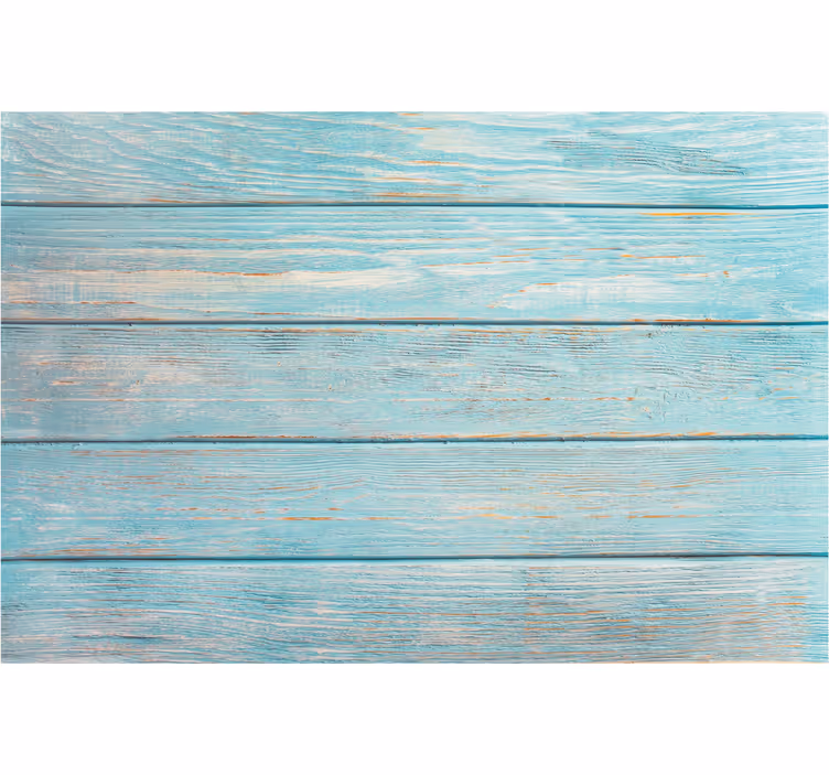 Wall mural bathroom blue wood pattern - TenStickers