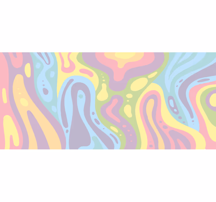 Wall mural bathroom with vibrant lava lamp effect - TenStickers