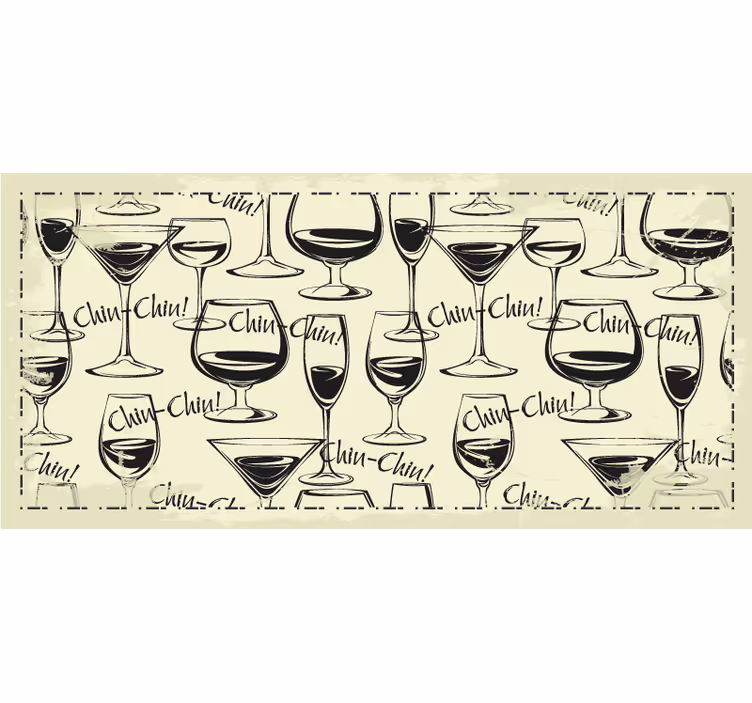 Kitchen wall mural wine glasses - TenStickers