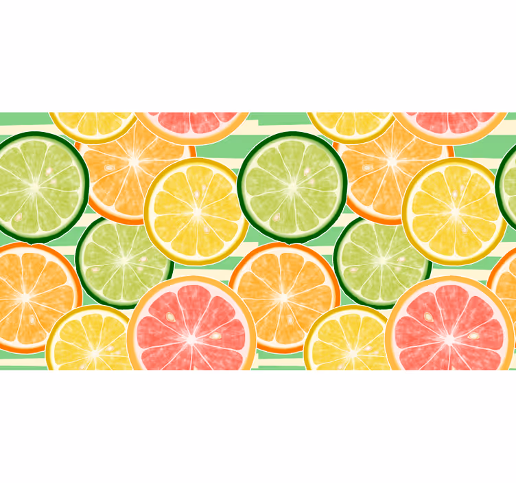 Kitchen wall mural citrus fruits design - TenStickers