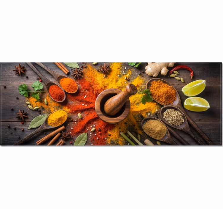 Kitchen wall mural inspired by the vibrant world of spices - TenStickers