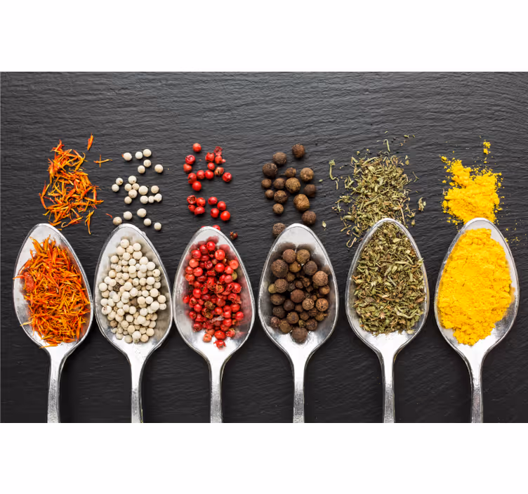 Kitchen wall mural of colorful herbs and spices - TenStickers