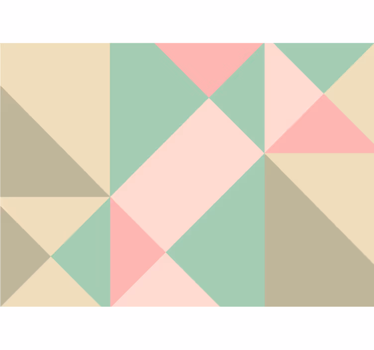 Kitchen wall mural geometric in soft tones - TenStickers