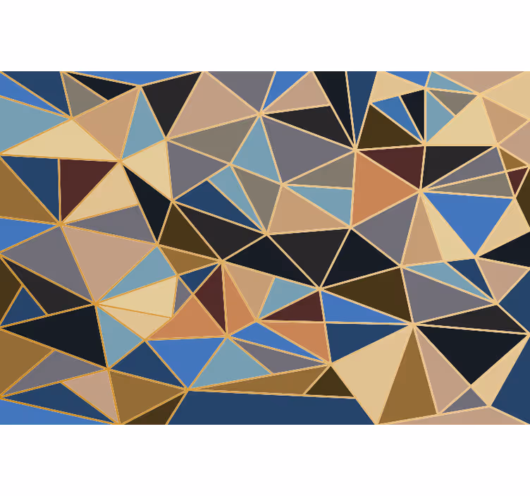 Kitchen wall mural geometric multicolor mosaic - TenStickers