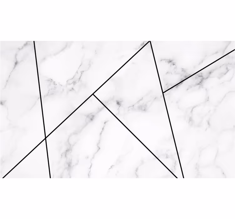 Kitchen wall mural white elegant marble design - TenStickers