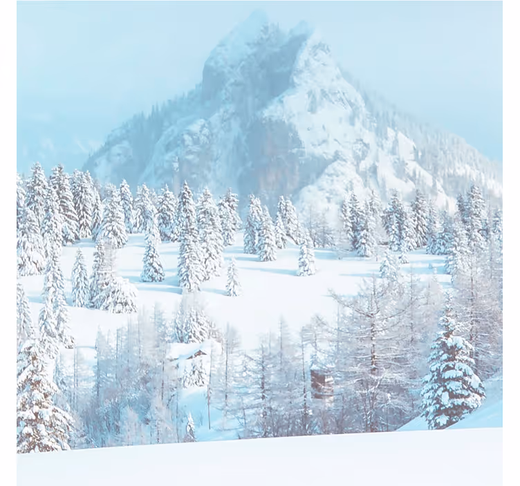 Wall mural blue winter aesthetic art - TenStickers